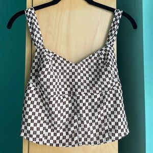 Abercrombie Checkered Cropped Top